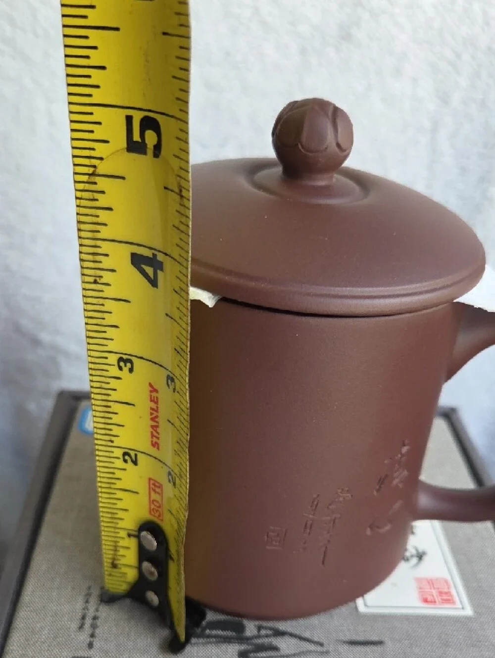Purple Clay Lidded Tea Mug with Handle - Picture 2 of 13